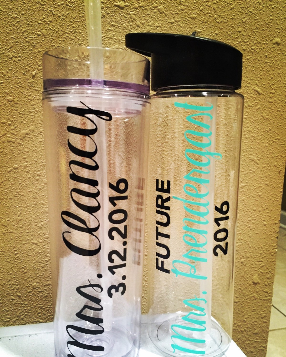 Future Mrs. Water bottle bride bottle by EatLiveLoveNOLA on Etsy