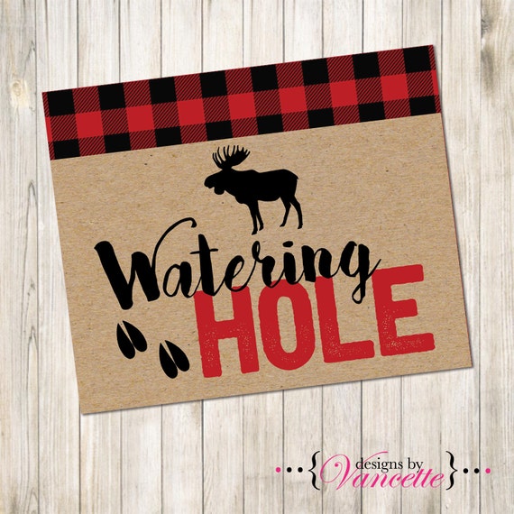 Lumberjack Watering Hole Sign Lumberjack Baby by designsbyVancette