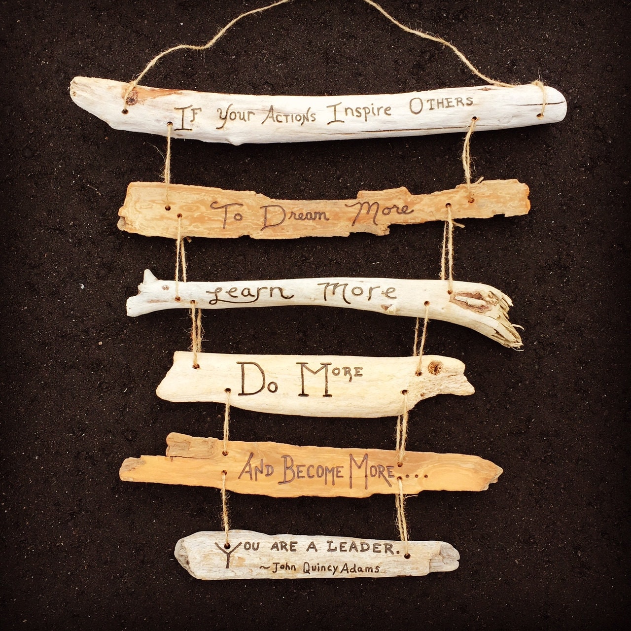 Inspirational Quote Driftwood Sign Collage by DestinationTree