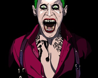 Jared Leto's Joker Digital Painting Print