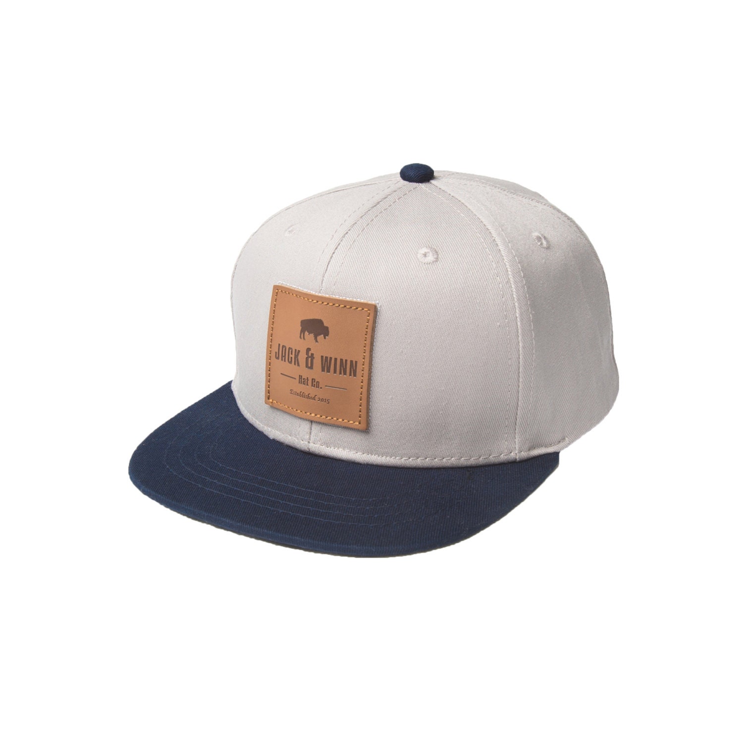 Stylish Baby Original Gray Snapback Hat Leather Patch Stylish Baby Original Gray Snapback Hat Leather Patch