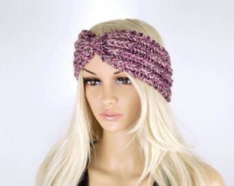 Knit Headband, Handmade Head wrap, Winter Headband, Knit Earwarmer, Boho Headband