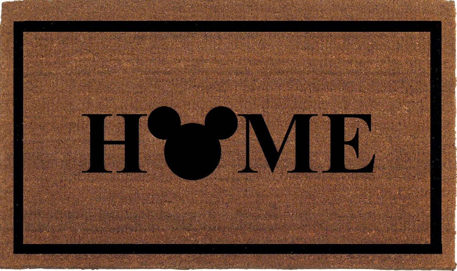 Home Mickey Mouse Ears Door Mat Coir Doormat by FranklinandFigg