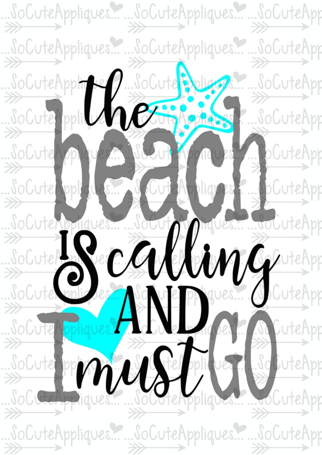 SVG DXF EPS Cut file The beach is calling and I must go