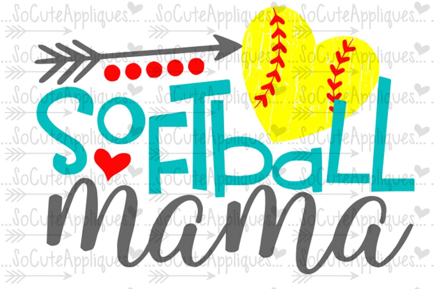 Download SVG DXF EPS Cut file Softball Mama softball cut file