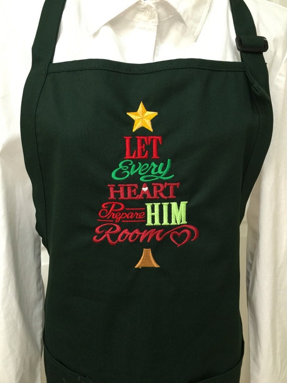 Embroidered Apron Christian Christmas Gift UNIQUE by LeahsLegacy