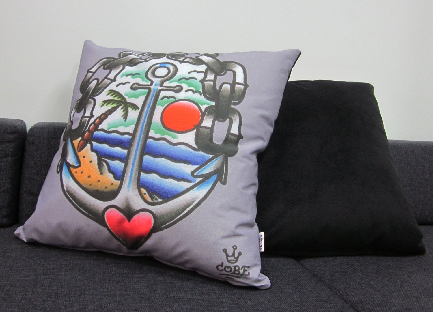 Printed Pillow Cover Throw Pillow Original TATTOO INSPIRED