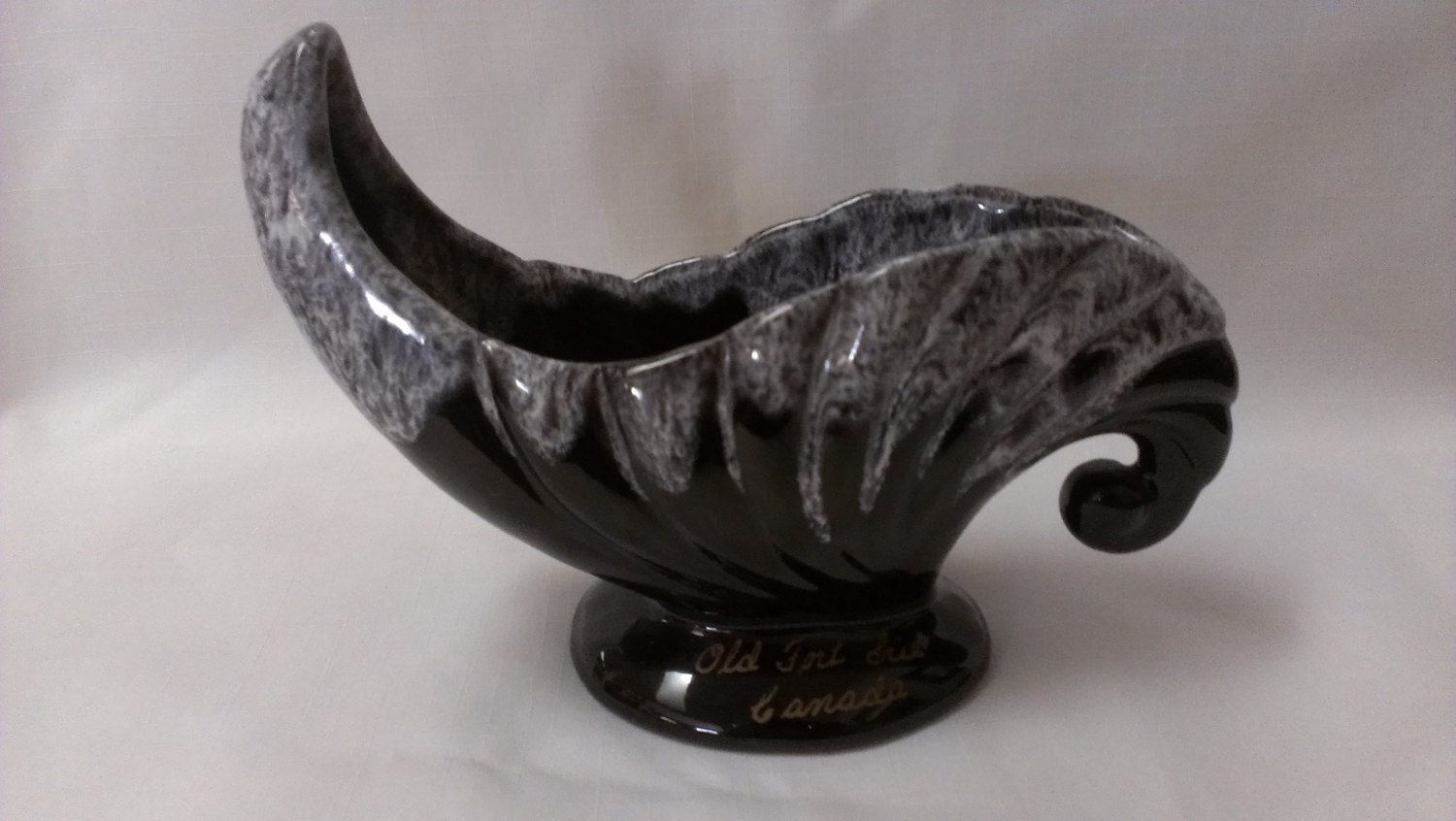 Vintage Rare Canuck Evangeline Pottery Brown by DigginThruTheAttic