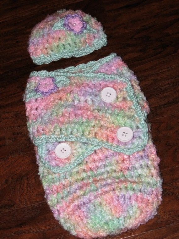 Crochet Newborn Baby Swaddler Set / by CreativeCrochetbyBAS