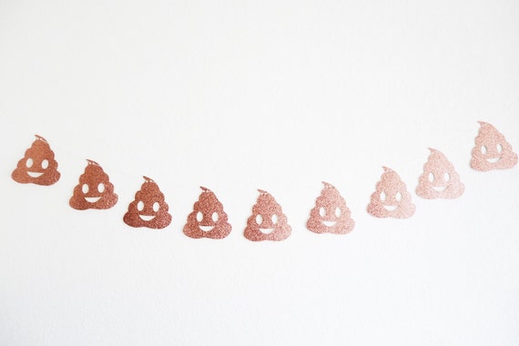 Items Similar To Poop Emoji Banner Custom Glitter Banner On Etsy