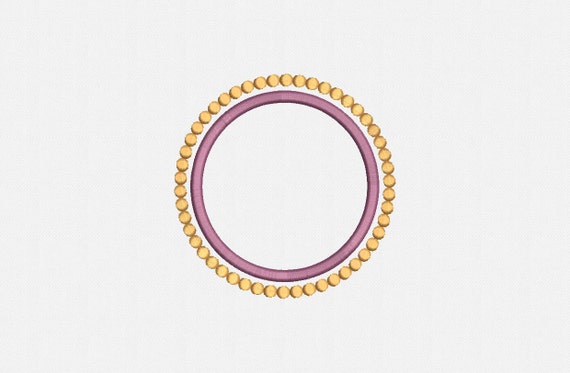 Download Circle Applique Monogram Frame Machine Embroidery Design 3