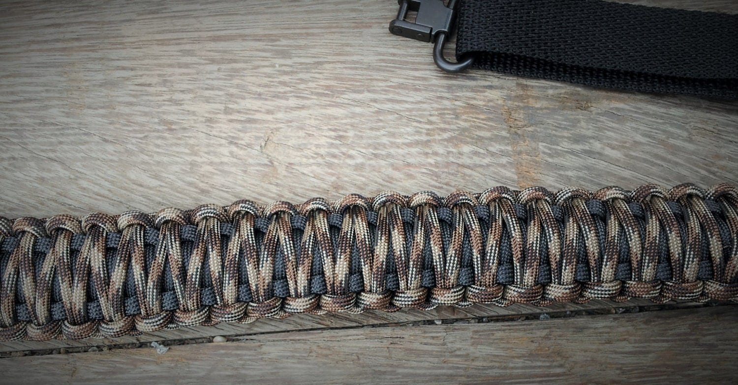Adjustable Gun Sling Double Cobra Weave Paracord