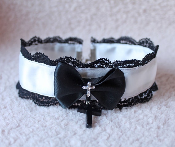 Zwart-wit Pastel Goth / Gothic Lolita Choker