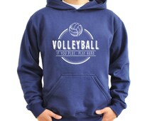 Unique volleyball hoodie related items | Etsy