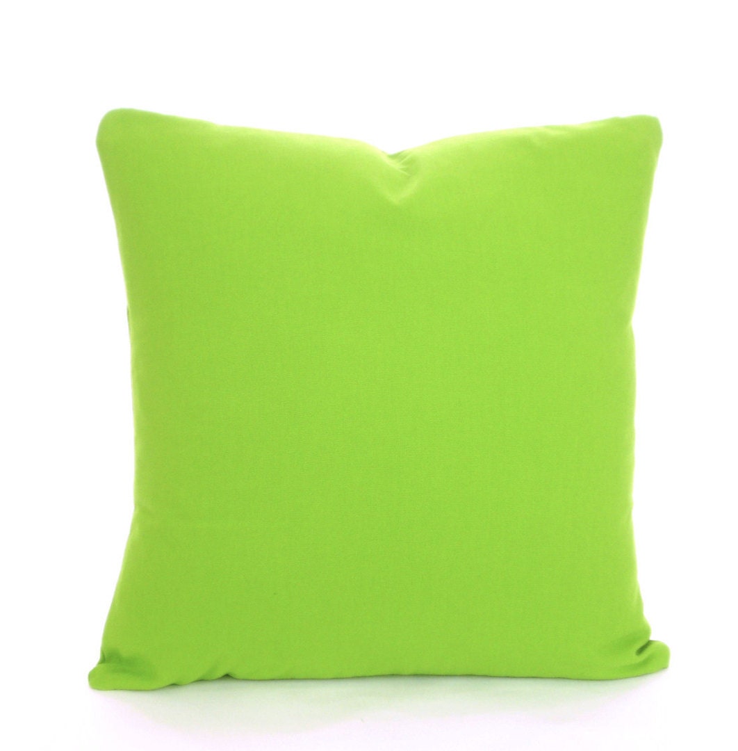 Solid Green Pillow Covers Decorative Throw by PillowCushionCovers