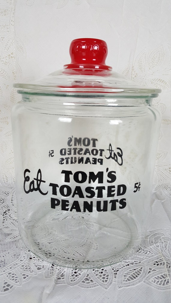 Vintage Toms Toasted Peanuts Jar by PlethoraOfJunk on Etsy