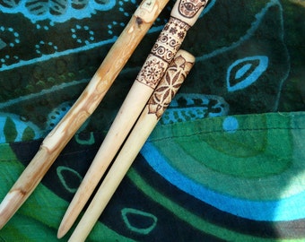 Stick together - wooden hair sticks made by hand, with love