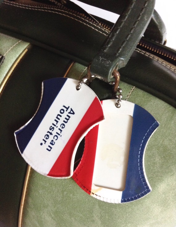 Mid Century Luggage Tags American Tourister Vintage American