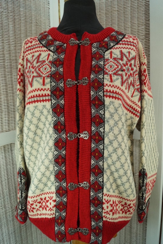 Dale of Norway Vintage Sweater Nordic Jumper Telemark Cardigan