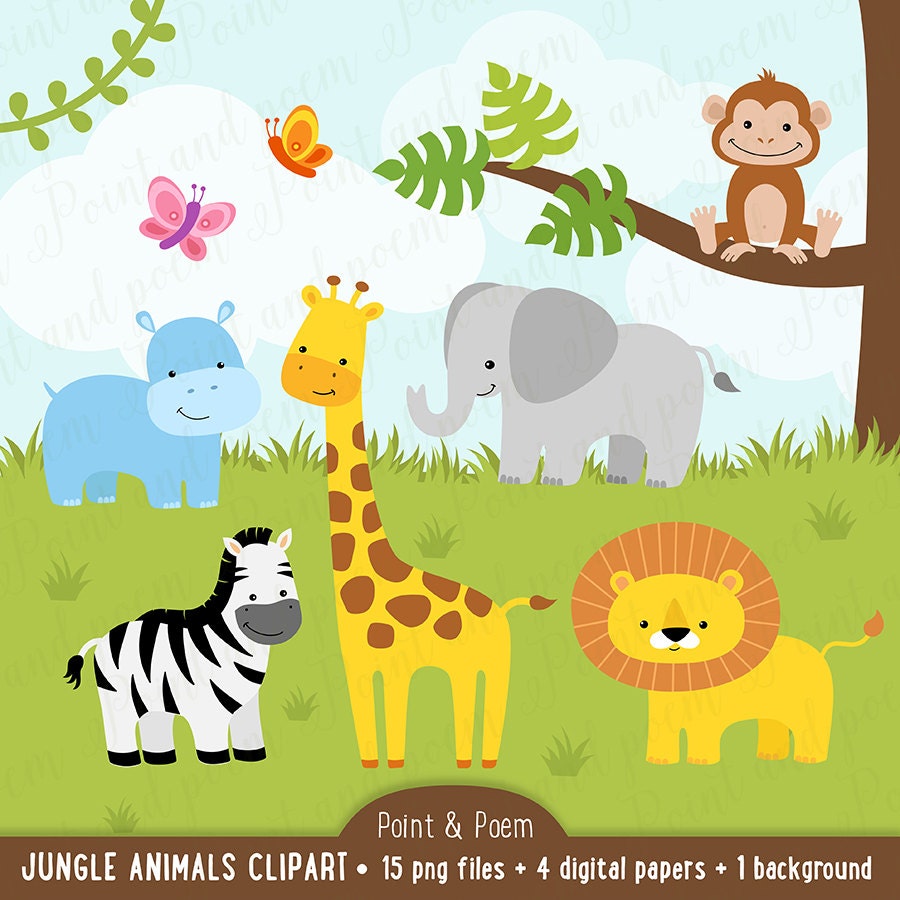 free baby shower jungle clip art - photo #19