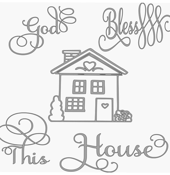 Items similar to God Bless This House - SVG File - Cut File on Etsy