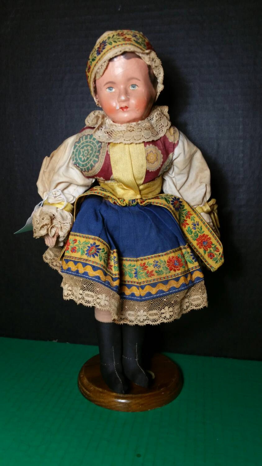 Paper Mache Hungarian Doll. C1939-1940