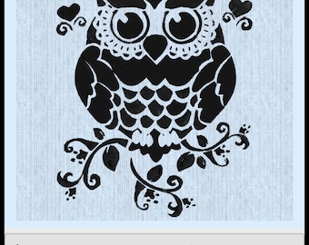 Owl Embroidery Design fits 200mm x 200 mm hoop