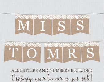 From Miss To Mrs Banner Template