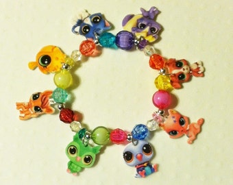 Items similar to 11x littlest pet shop charm pendant, ornament figures ...