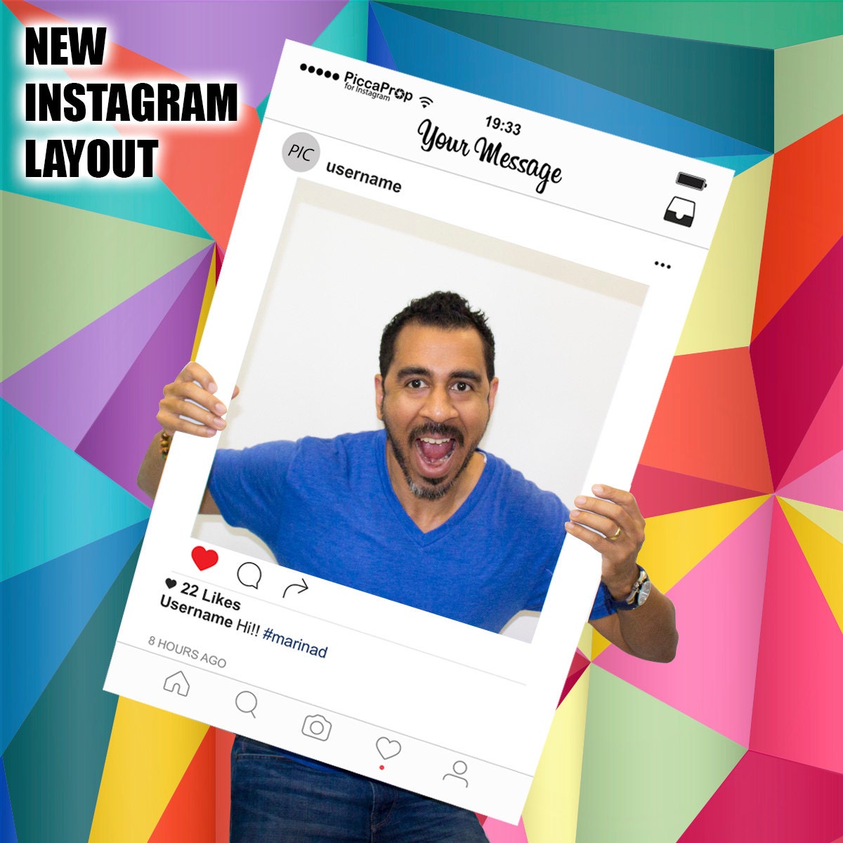 Instagram Frame Photo Booth Prop Fully Printed