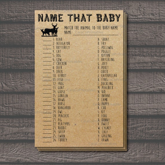 baby animals match the animal to the baby name