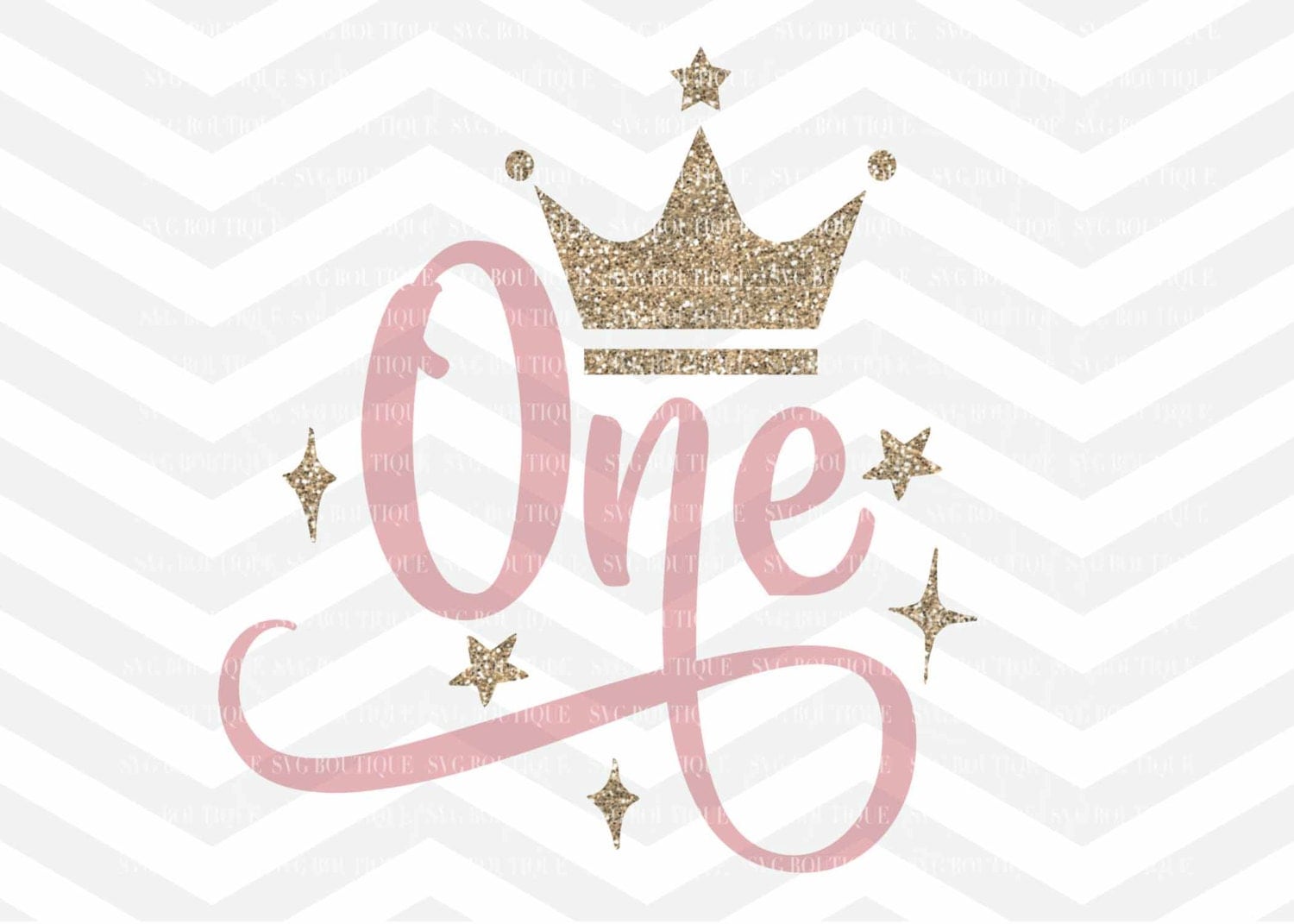 first birthday svg one svg file baby girl crown number