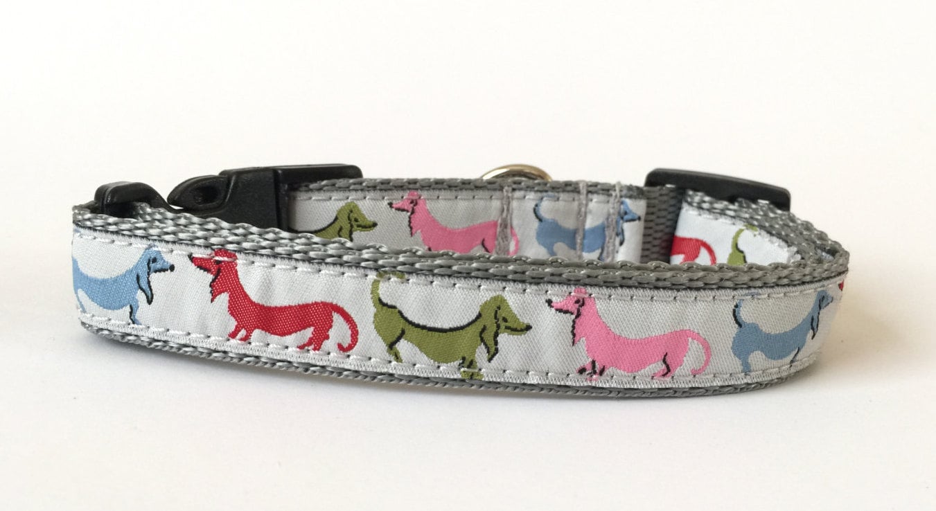 Dachshund Dog Collar Adjustable Dog Collar Doxie Woven