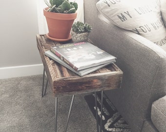 Reclaimed Wood End Table