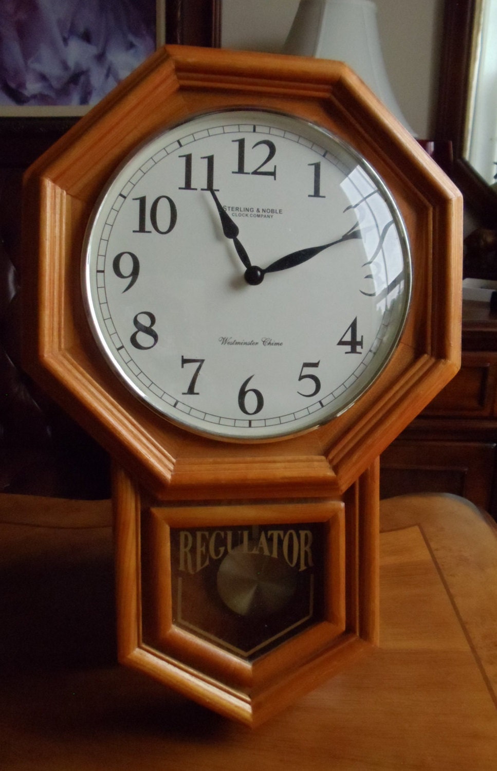 Vintage Large Wall Clock Sterling & Noble Clock Co.