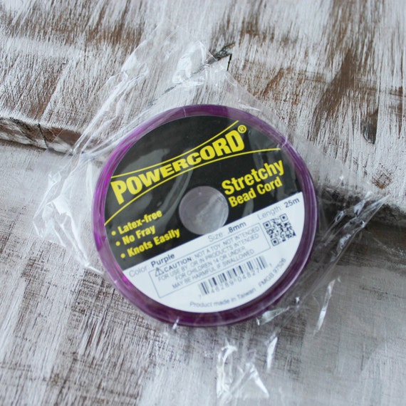 Stretch Cord .8MM Purple Elastic Power Cord Stretchy Bead Cord