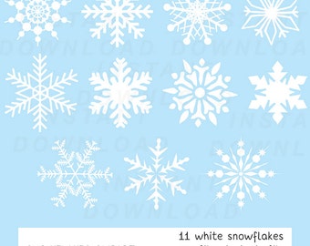 Snowflake Clipart, Christmas Clipart, Winter Clipart, Instant Download, Digital Scrapbooking, Christmas Download, Christmas Decorations
