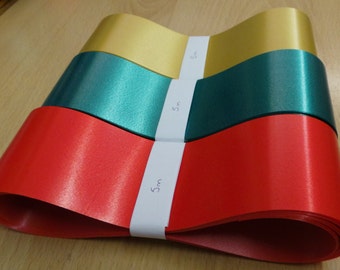 Pack De 3 Rubans Fleuriste LEBQ - Vert Foncé 12mm X 90 Pieds