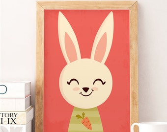 Cute rabbit Little rabbit Scandinavian nursery Minimalist