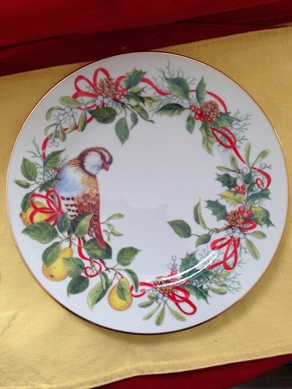 Andrea By Sadek Christmas Plate Winter Birds By Nostalgiacloset