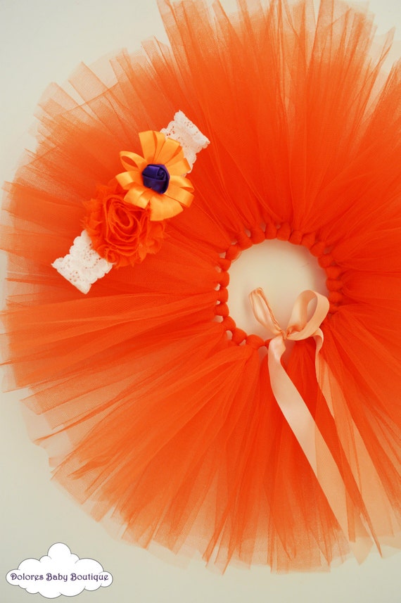 Baby Orange Tutu Baby Orange Headband Baby girl outfit