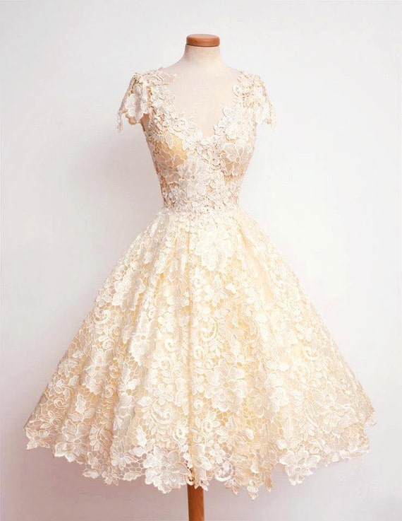 Aurora Cream Lace dress by DestinyChic on Etsy