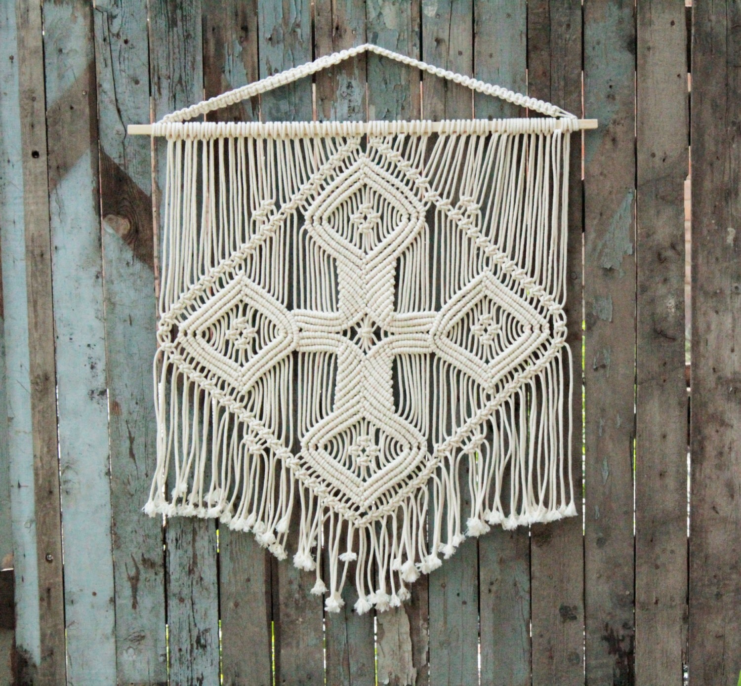 IN STOCK Macrame wall hanging Magic Cross handmade macrame