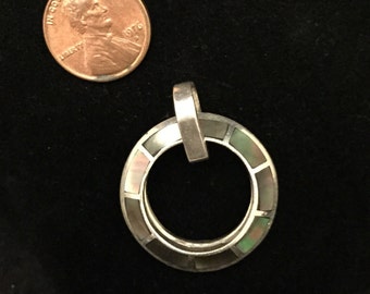 Sterling Silver and Mother of Pearl Pendant