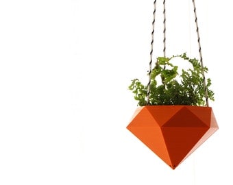 Hanging planter Diamond 3D printed Ruby