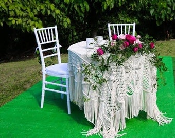 Handwoven Macrame Table Cloth, Handmade Wedding Table Runner, Wholesale Wedding Table Cloth, Rustic Wedding Decor, Wedding Table Decoration