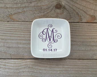 dish jewelry monogrammed personalized ring