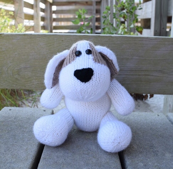 Stuffed Puppy Dog Handmade Toy Knit Stuffed Animal Puppy