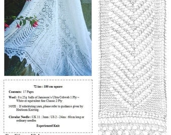 Wedding ring shawl heirloom knitting