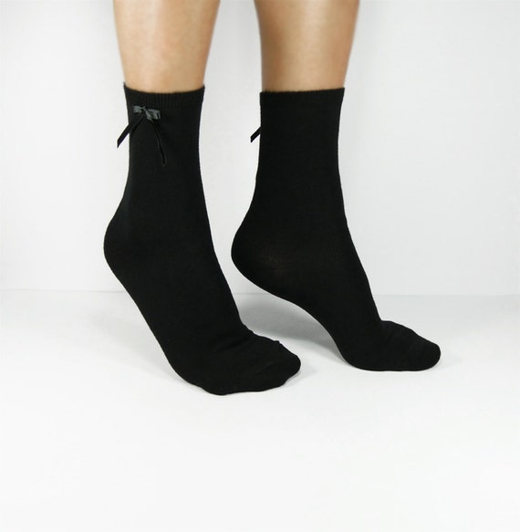 Black Socks Girl Socks Cotton Ankle Socks Women Socks Leg